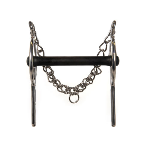 BE straight hard-rubber Liverpool bit 135mm