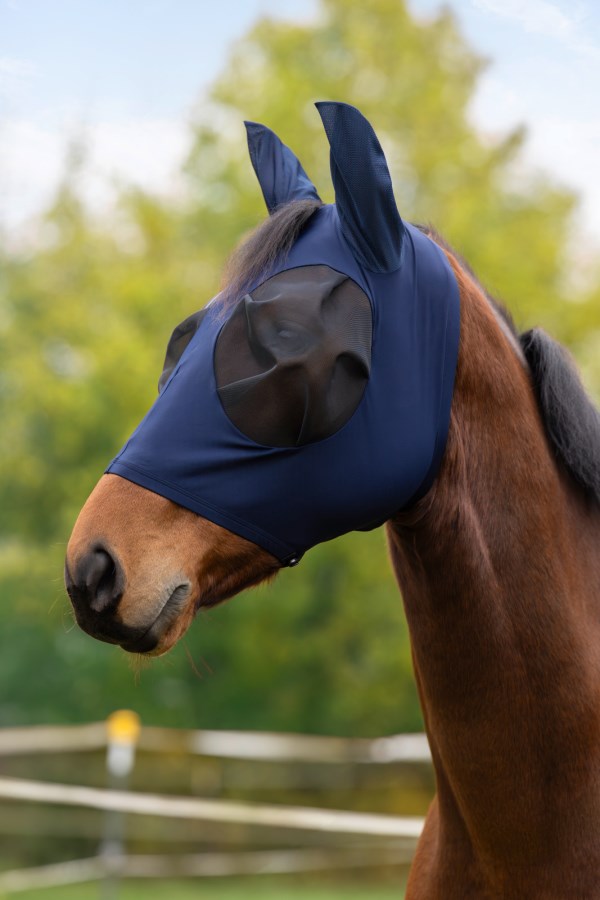 Fino Stretch vliegenmasker met rits en oren
